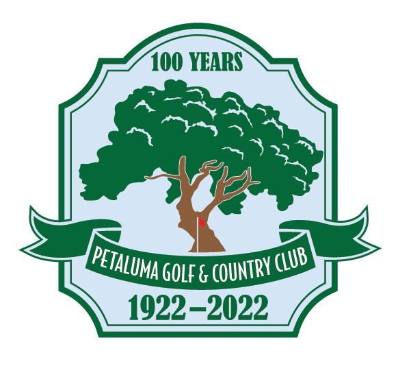Centennial Logo, 100 Years Petaluma Golf & Country Club, 1922-2022